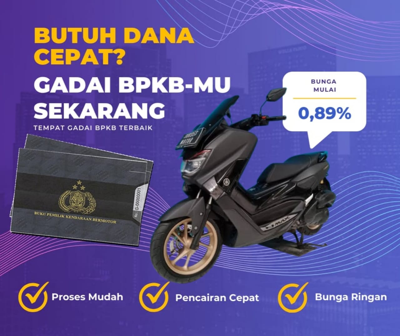 Pinjaman Dana Jaminan Bpkb Motor Yamaha Nmax 150 ABS Dapat Pinjaman Berapa? Seperti Ini Simulasinya